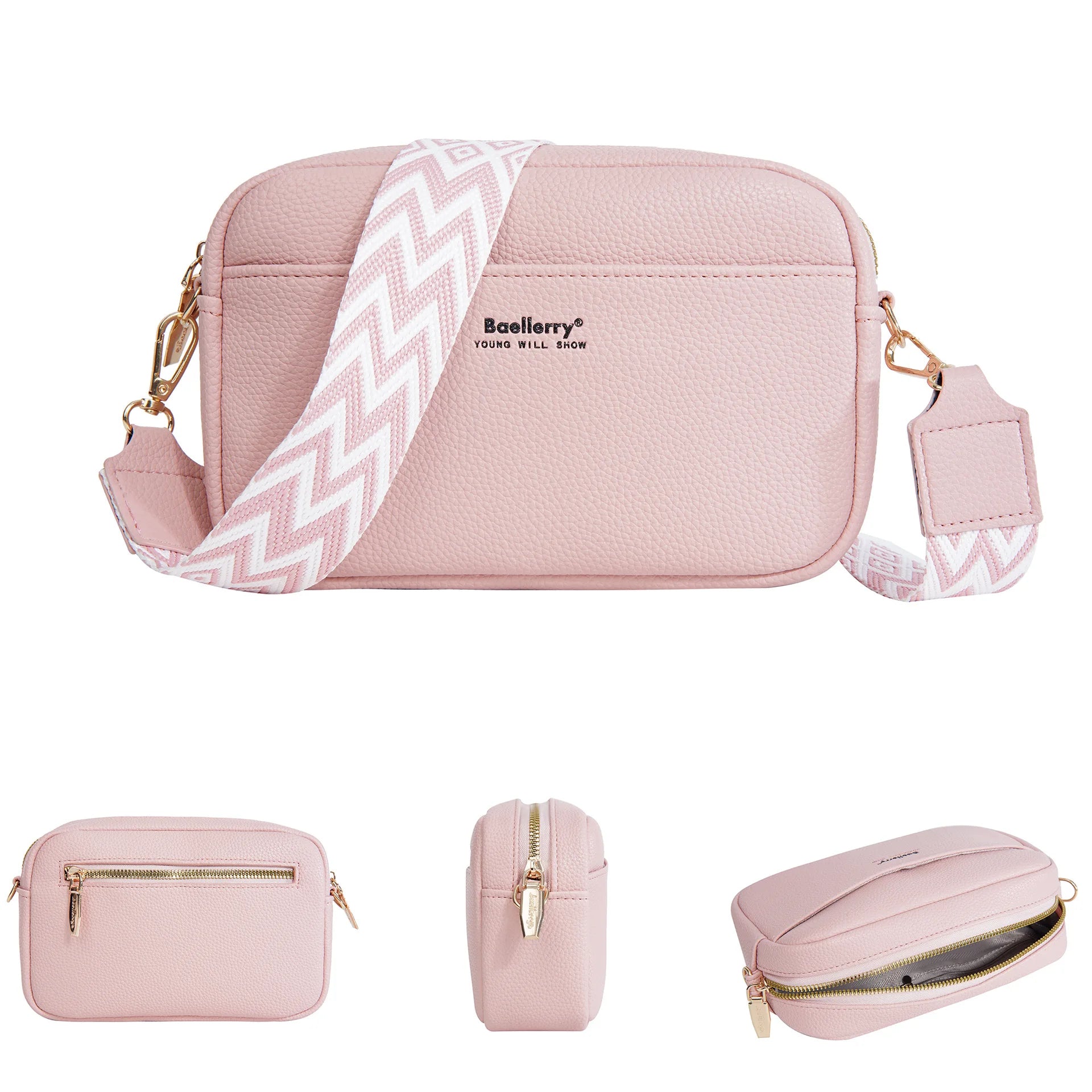 Multifunctional Large Capacity Mobile Phone Bag | Solid Color Small Square Crossbody Bag | Fashionable PU Leather Shoulder Purse | Casual Box-Style Ladies Handbag (Model N8927) Luxegan