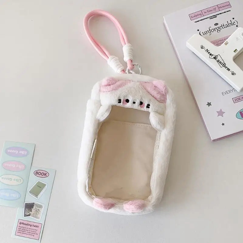 Cute Shape Doll Storage Bag | Cartoon Dustproof Protector Case Organizer Box | Premium Clear Plastic 15cm Plush Dolls Storage Bag | Portable Outdoor Display Anime Bag Luxegan