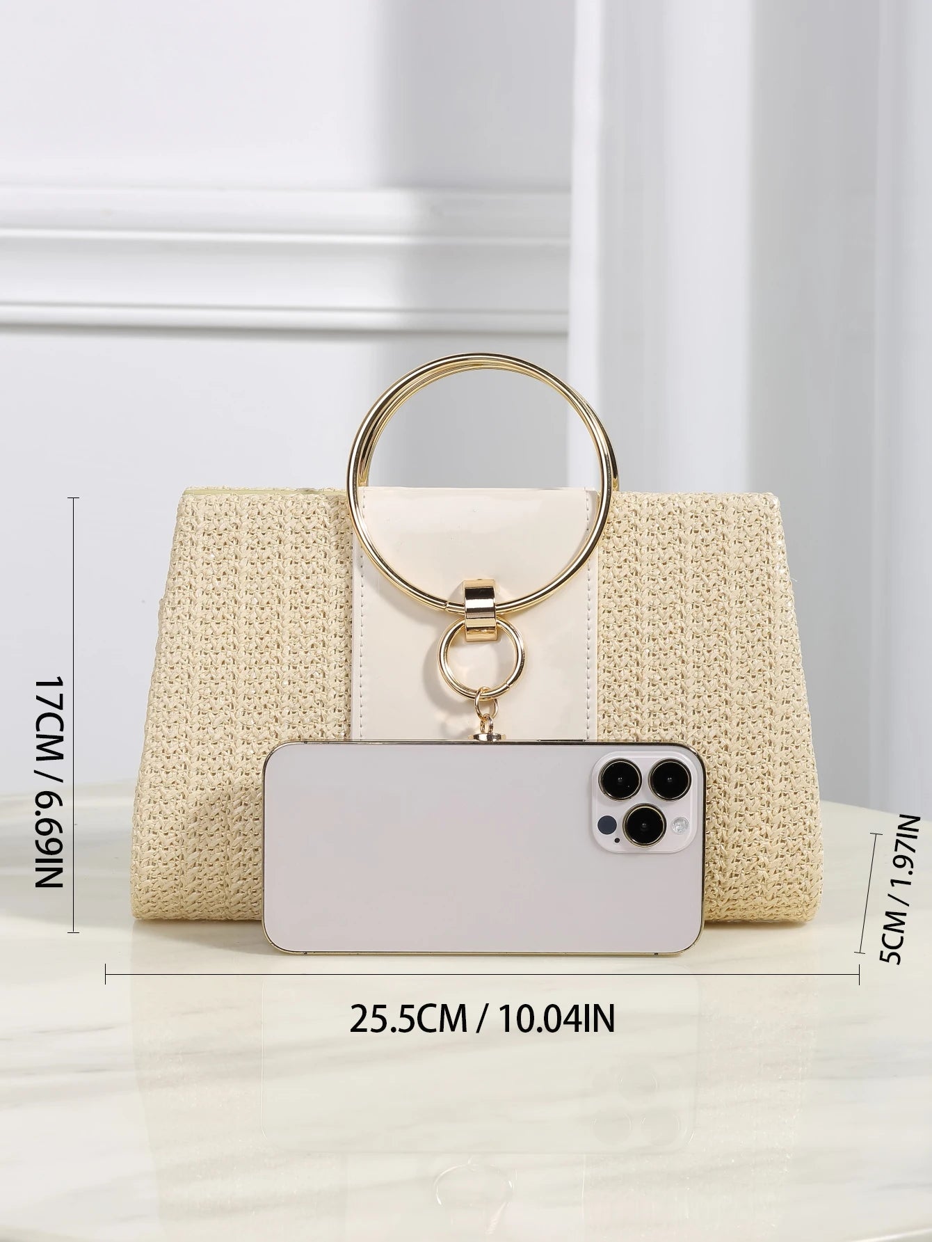 Bohemian Resort Woven Clutch Bag | Ladies Square Straw Evening Bag Luxegan