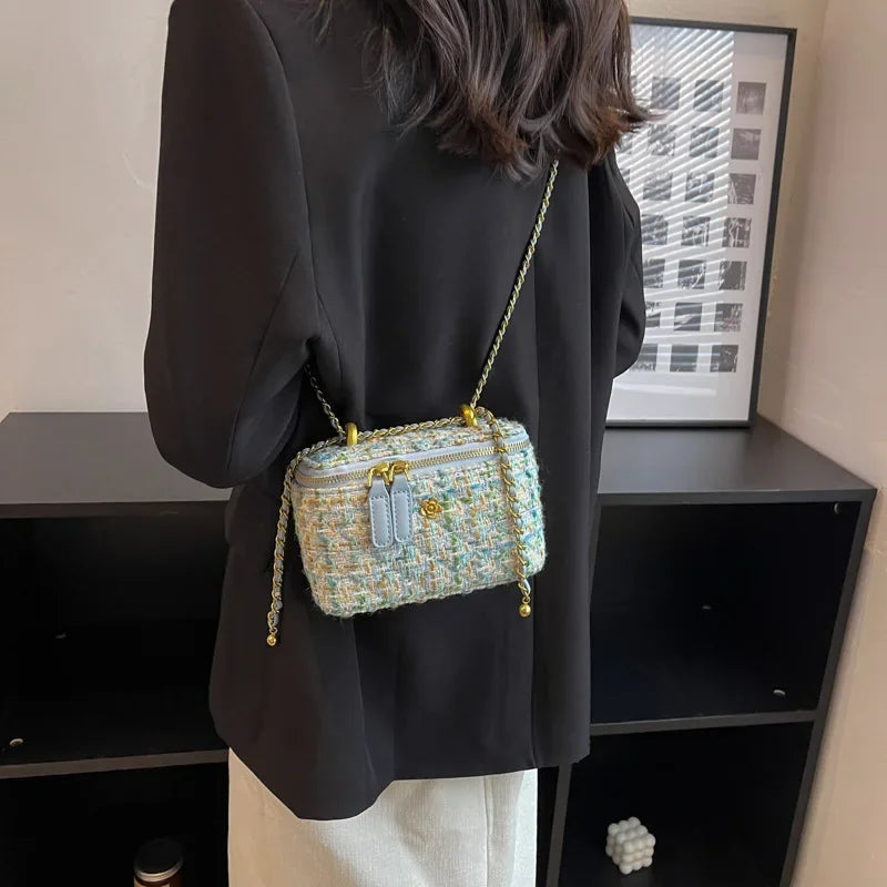 Women's Shoulder Bags | Popular Niche Crossbody Bag & Wool Chain Small Square Bag Luxegan