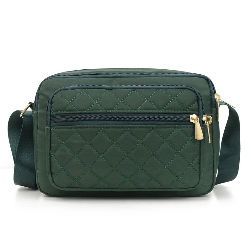 Multiple Compartment Crossbody Bags Women Messenger Bag | Casual Lady Bag Waterproof Nylon Single Shoulder Strap Pack Luxegan