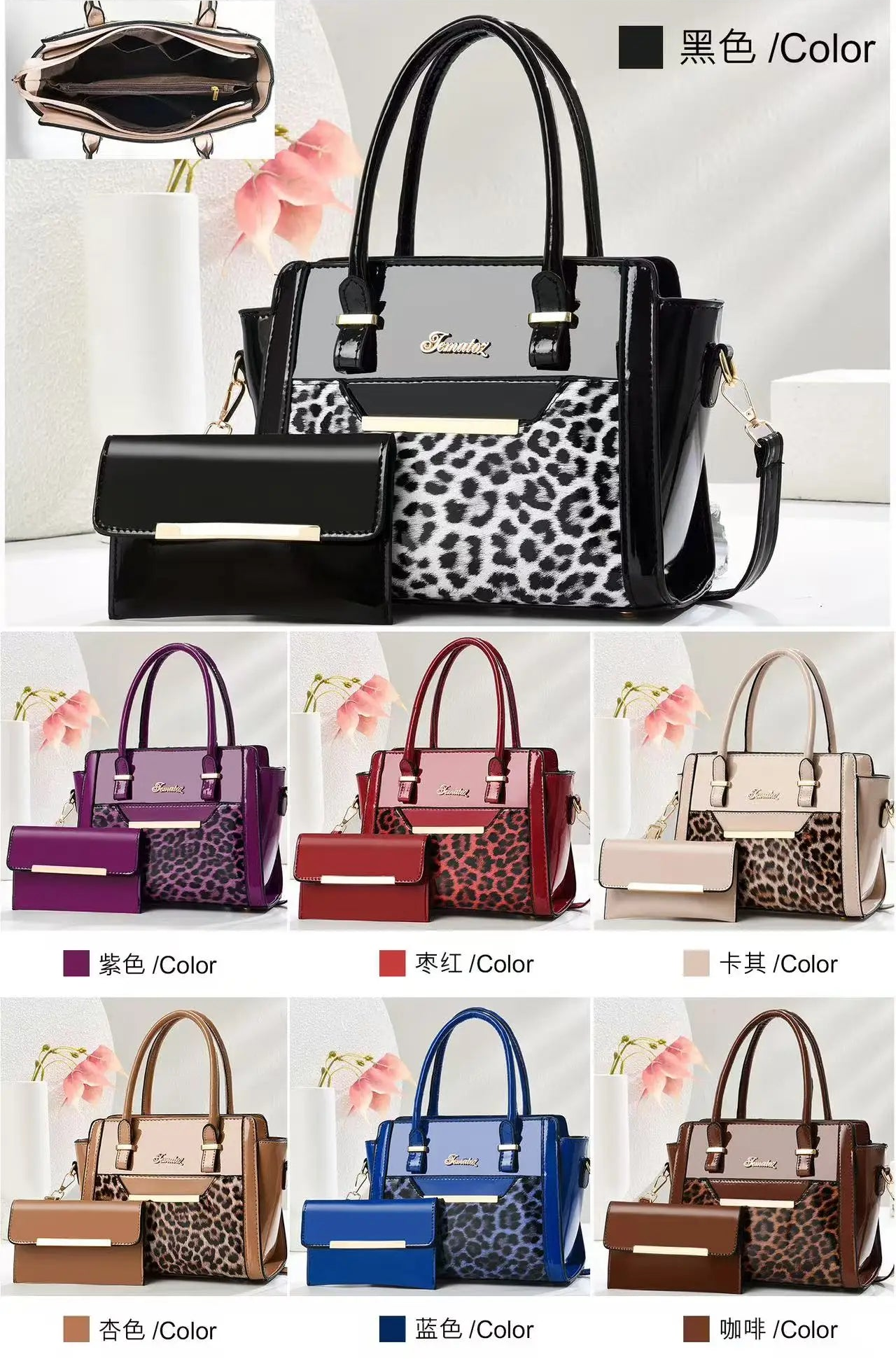 Fashionable New Women's Handbag | Shiny Leather Large Capacity Shoulder Bag | Classic Retro Diagonal Cross Bag Commuting Tote Bag Luxegan