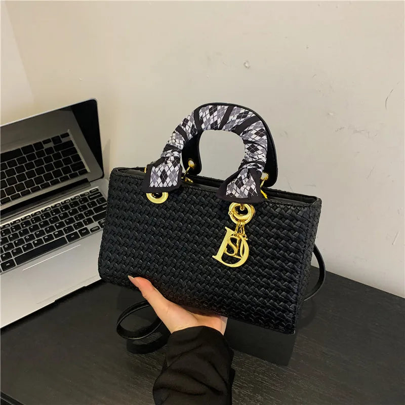 Woven Princess Handbag | Silk Scarf Satchel & Crossbody Luxegan
