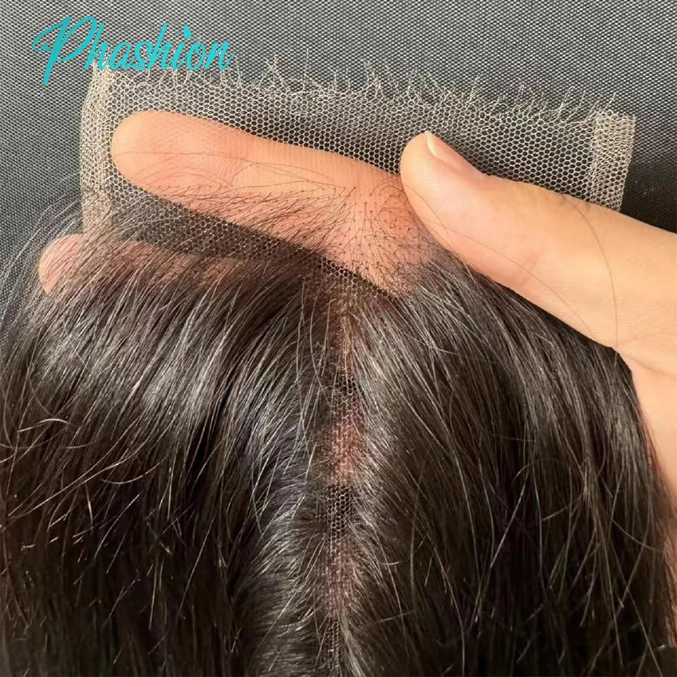 Phashion 4x6 2X6 Real HD Lace Only Deep Parting Straight Hair Ultra-thin Swiss Lace Closure Tiny Knots 100% Human Hair On Sale