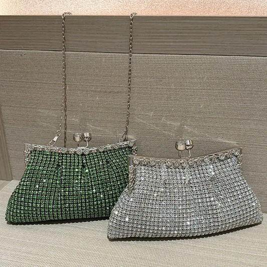 Luxury Rhinestone Evening Clutch Bag | Wedding & Party Handbag Luxegan