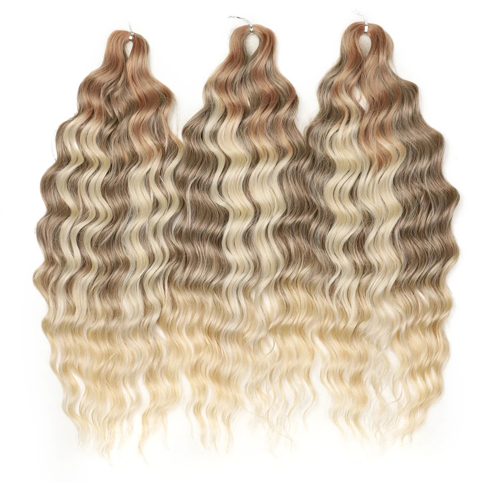 FREEDOM Synthetic Water Wave Crochet Braiding Hair 24 Inch – Ombre & Multi-Tone | 88 Colors | 300g - view 46