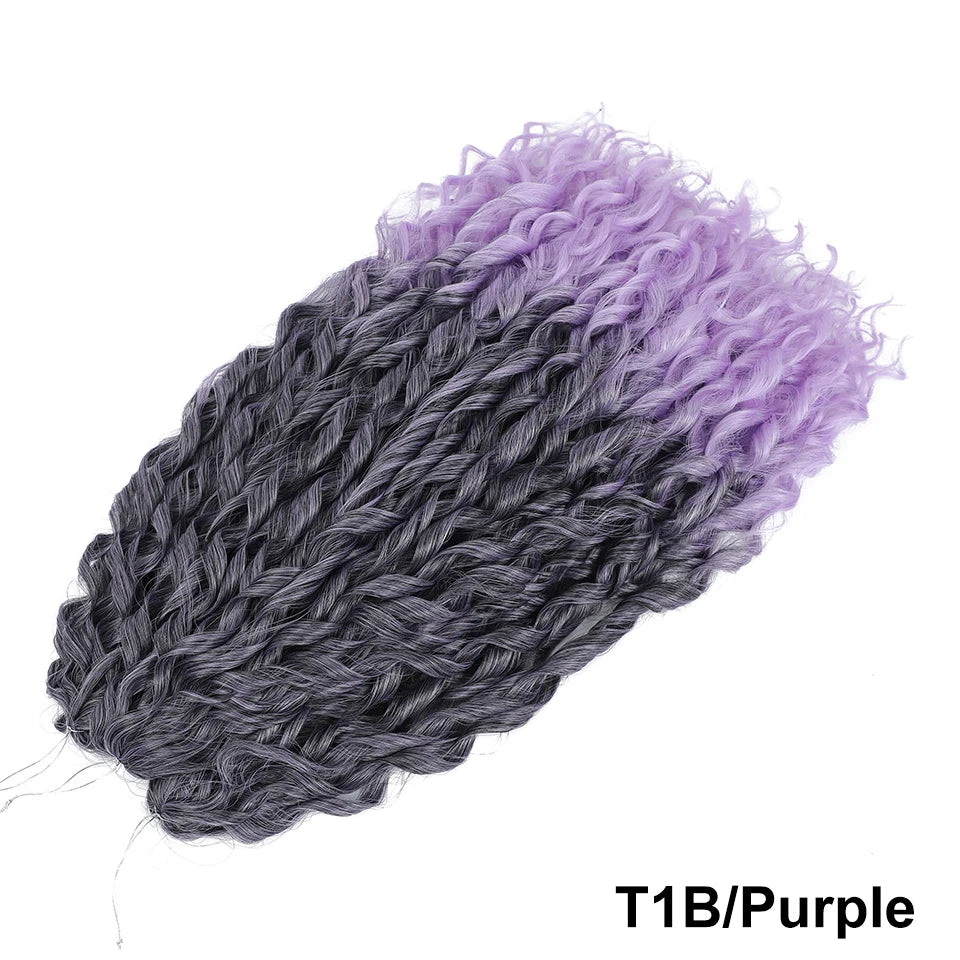 Jessica Curls Crochet Braiding Hair | Synthetic Water Wave Twist Hair 22 Inch | 53 Colors