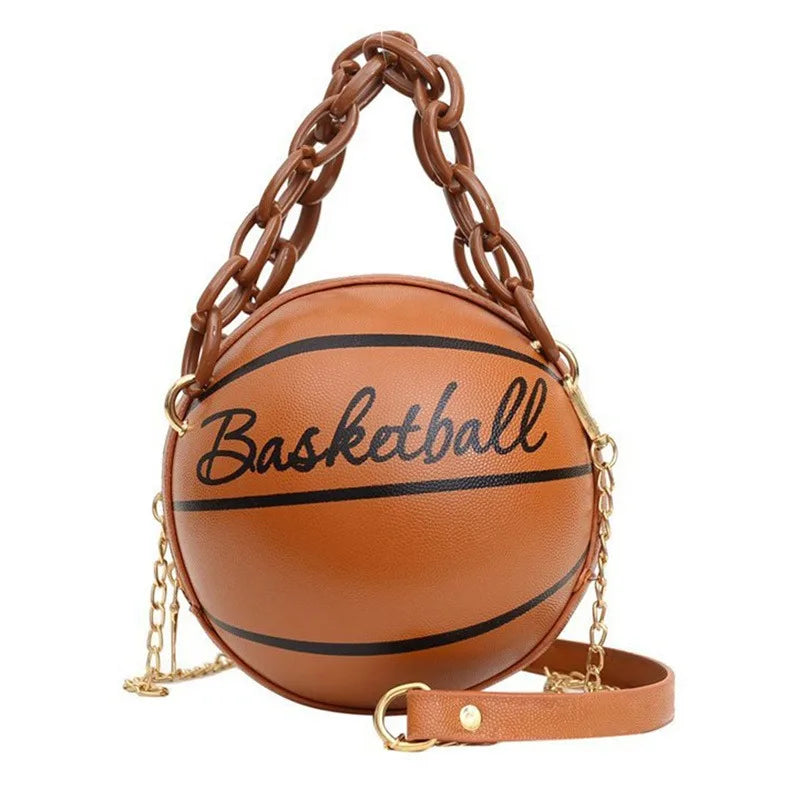 Hot Selling Ladies Spherical Bag | Personality Basketball Bag & New Shoulder Messenger Bag (Korean Round Bag Women's Bag) Luxegan