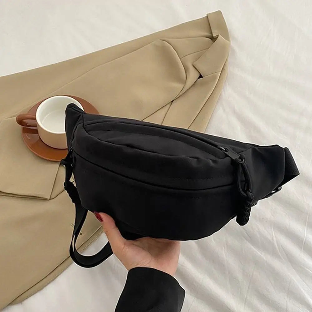 Korean Canvas Dumpling Bag | Soft Large Capacity Crossbody Hobo Luxegan