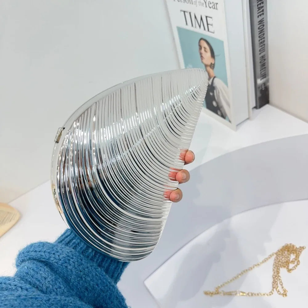 Acrylic Solid Clutch | Hard European/American Heavy-Duty Metal Shell Handbag Luxegan