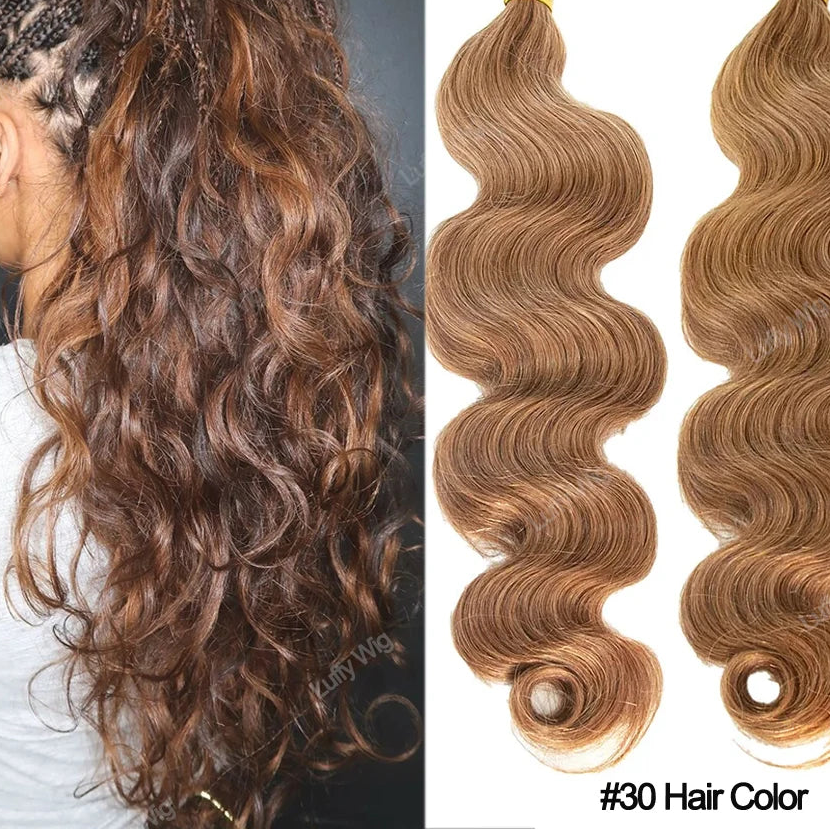 Body Wave Bulk Human Hair for Braiding | 100% Burmese Remy | Double Drawn | No Weft Luxegan