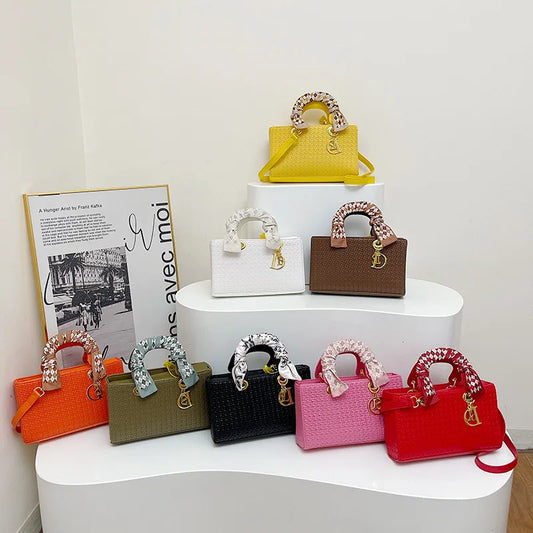 Woven Princess Handbag | Silk Scarf Satchel & Crossbody Luxegan