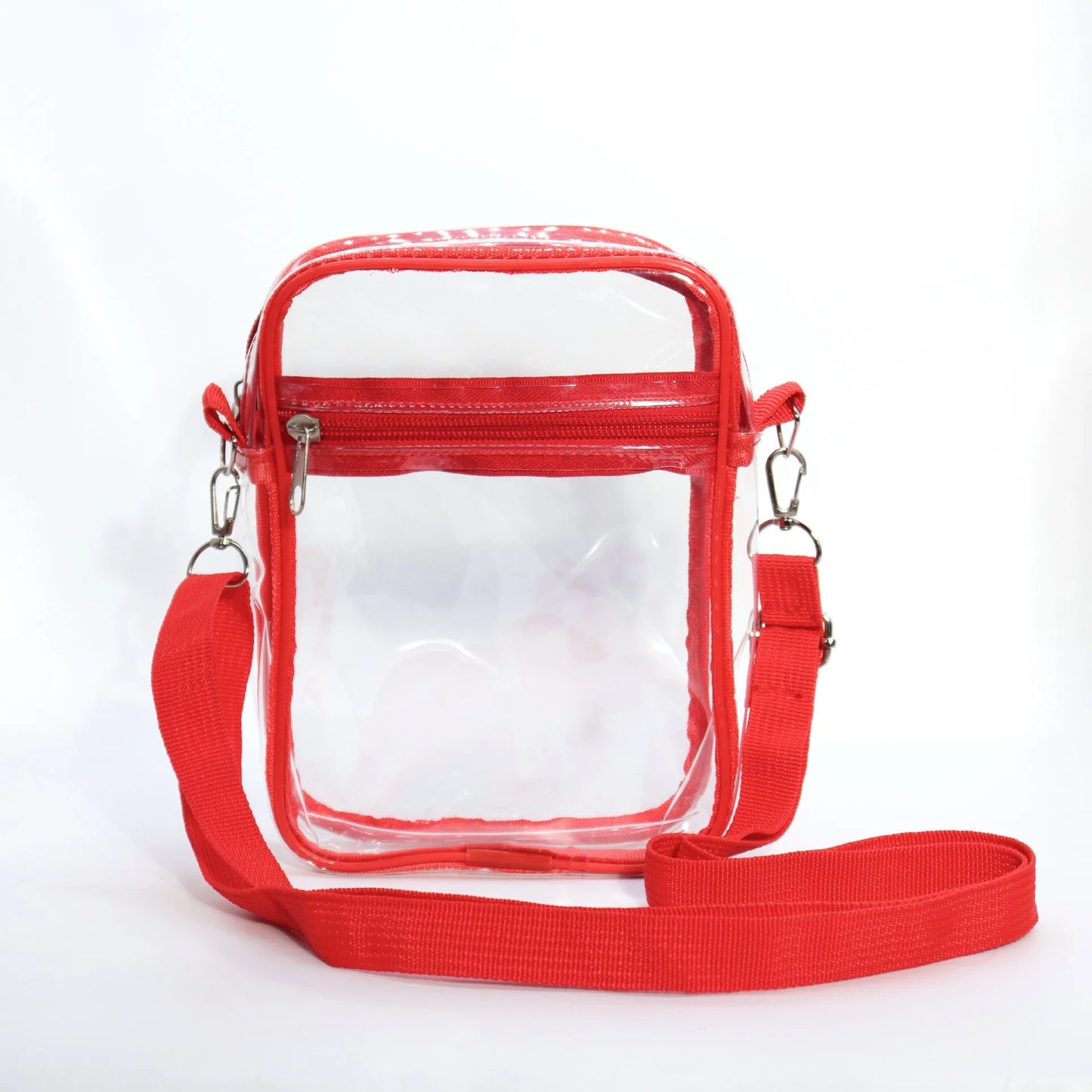 Stadium-Approved Clear Shoulder Bag | Sophisticated Transparent PVC Concert Purse | Elegant Simple Casual Crossbody | "Dignified" Structured Square Handbag for Versatile Event Styling Luxegan