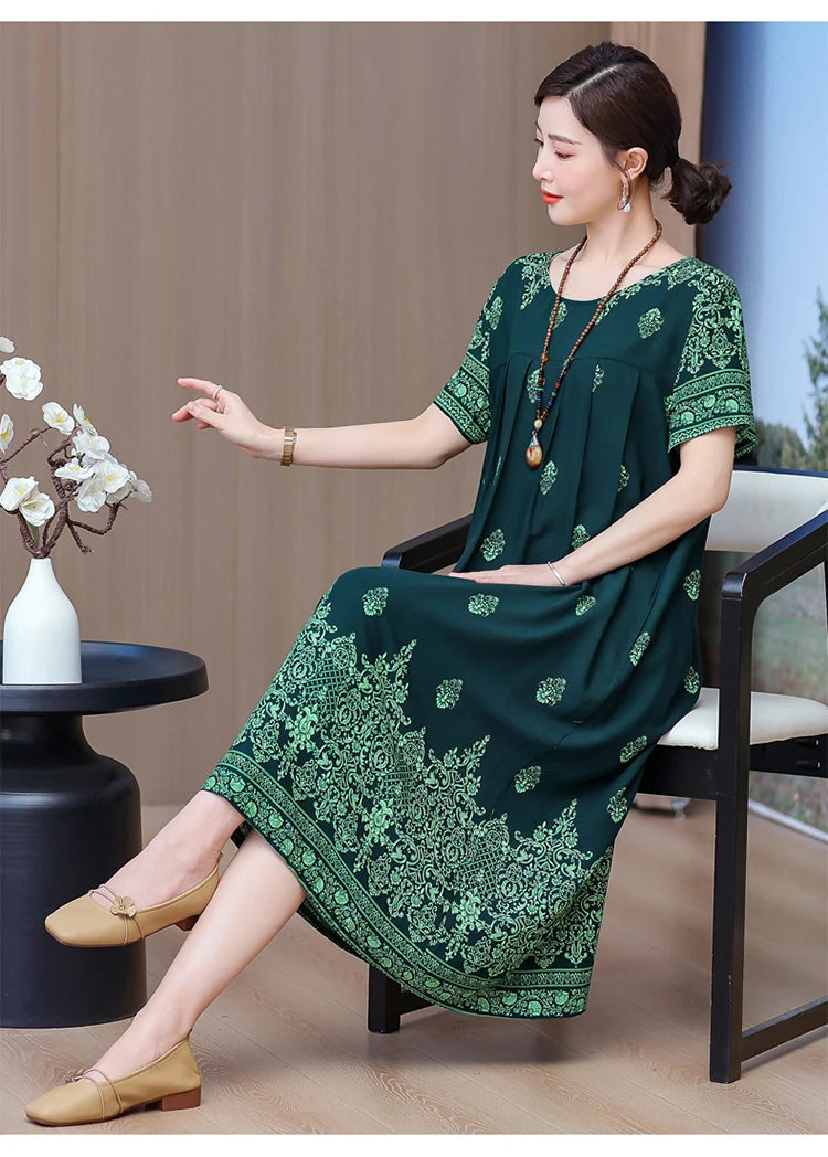 New 2025 Women Dress Female Casual short Sleeve cotton Dresses loose solid Vintage Sweet Clothing Vestidos  vestido verano