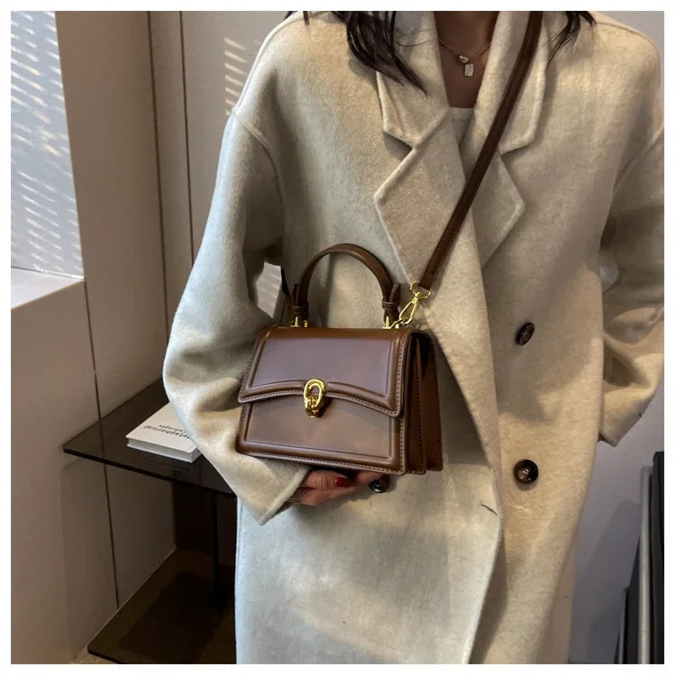 New Small PU Leather Crossbody Bags for Women | Simple Totes Shoulder Bag & Lady Luxury Brand Designer Handbags and Purses Luxegan