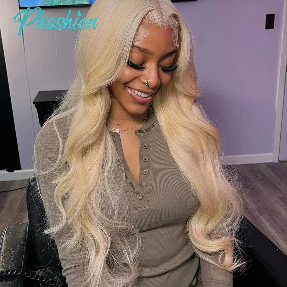 Phashion 36 38 40 Inch 1/3/4 613 Blonde Body Wave Human Hair Bundles 100% Brazilian Remy Weave Extensions For Women Can Be Dyed