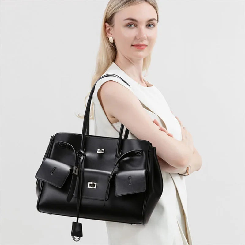 Bolso tote para mujer, moderno y sencillo, bandolera de alta gama, bolso de viaje de gran capacidad, bolso de moda, bolso de compras repelente al agua