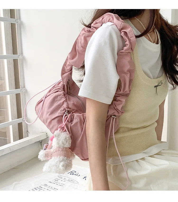 Simple Fashion Fold Shoulder Bag | Vintage Casual Designer Underarm Crossbody Bag Women | New Luxury Handbags High Quality Luxegan