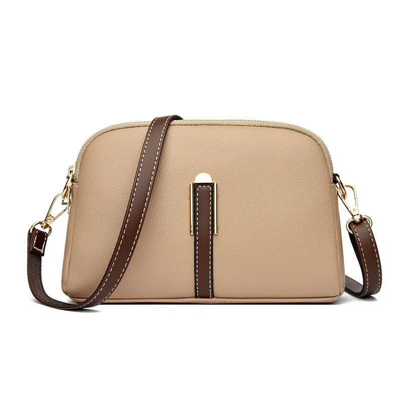 100% Genuine Leather Shoulder Bag | Women's Handbag & Designer Cowhide Flap Bag (Luxury Women's Messenger Crossbody Bags) Luxegan