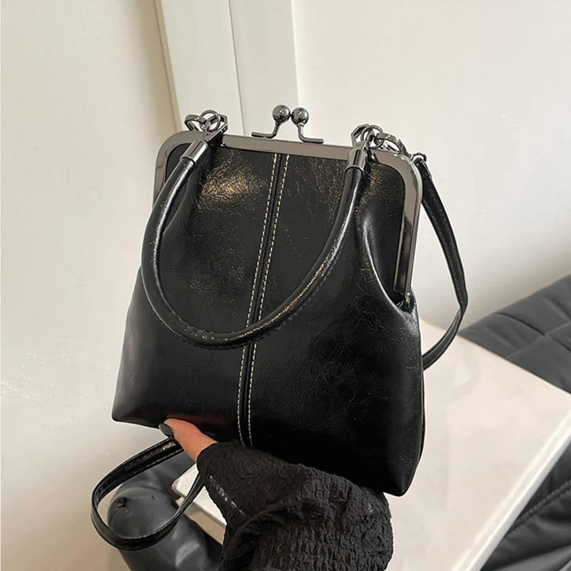 New Women’s Fashion Soft Leather Crossbody Bag | Vintage Evening Party Shoulder Tote | Versatile Cosmetic Bag & Wallet Purse with Elegant Flap Design Luxegan