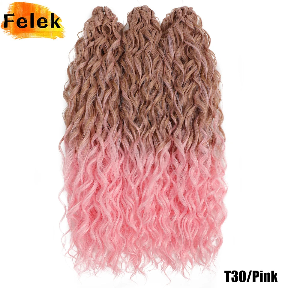 Jessica Hair Deep Wavy Twist Crochet Hair 22 Inch | 100G | 54 Colors | 3 Packs/Lot