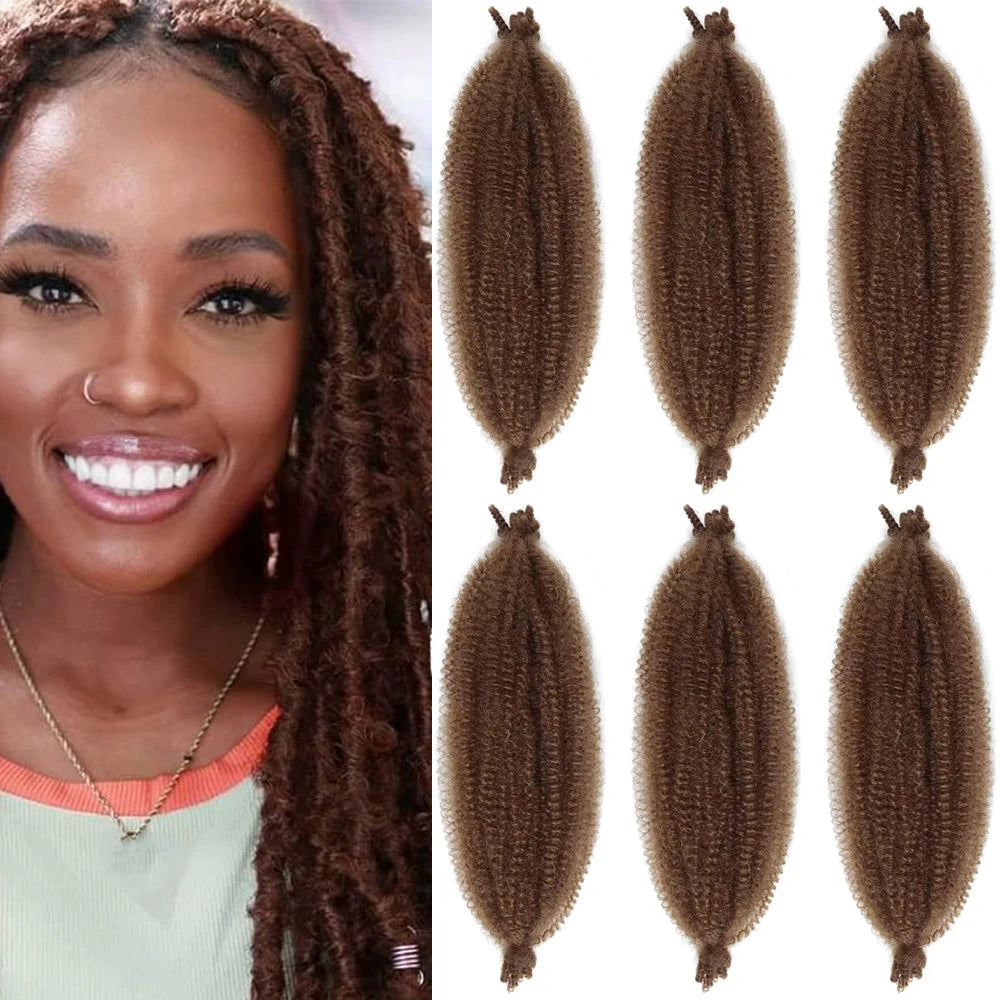 Springy Afro Twist Hair 24in | Pre-Separated Marley Twist for Faux Locs & Crochet Luxegan