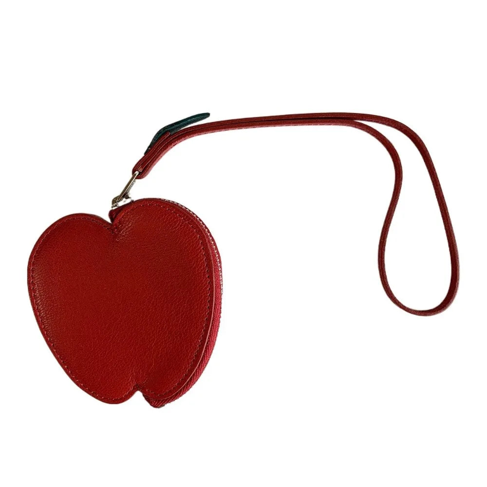 Polyester Cherry/Strawberry Coin Purse | Cute Fruit Shape Keychain Earphone Bag Luxegan