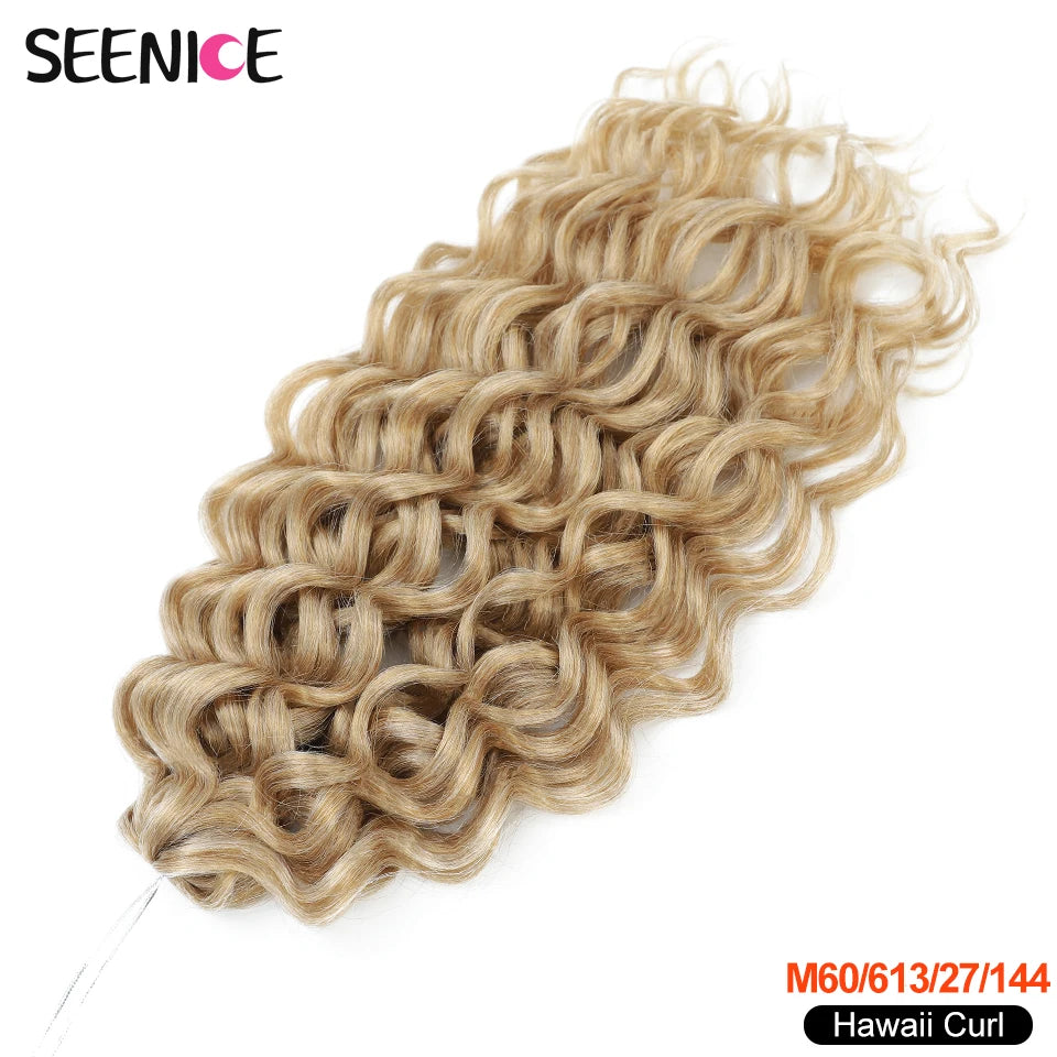 Afro Curls Deep Wavy Twist Crochet Hair Extensions – Ombre Synthetic Braiding Hair for Women - view 6