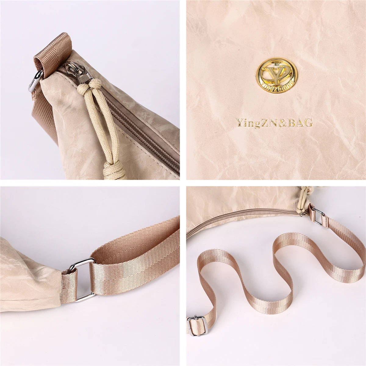 Elegant Casual Nylon Crossbody Bag | Large Capacity & Adjustable Strap Luxegan