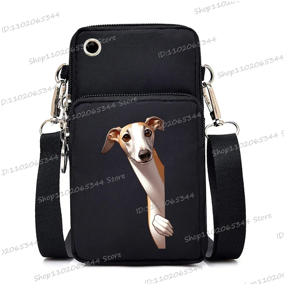 Funny Anime Dog Print Mobile Phone Bag | Unisex Crossbody & Handbag Luxegan