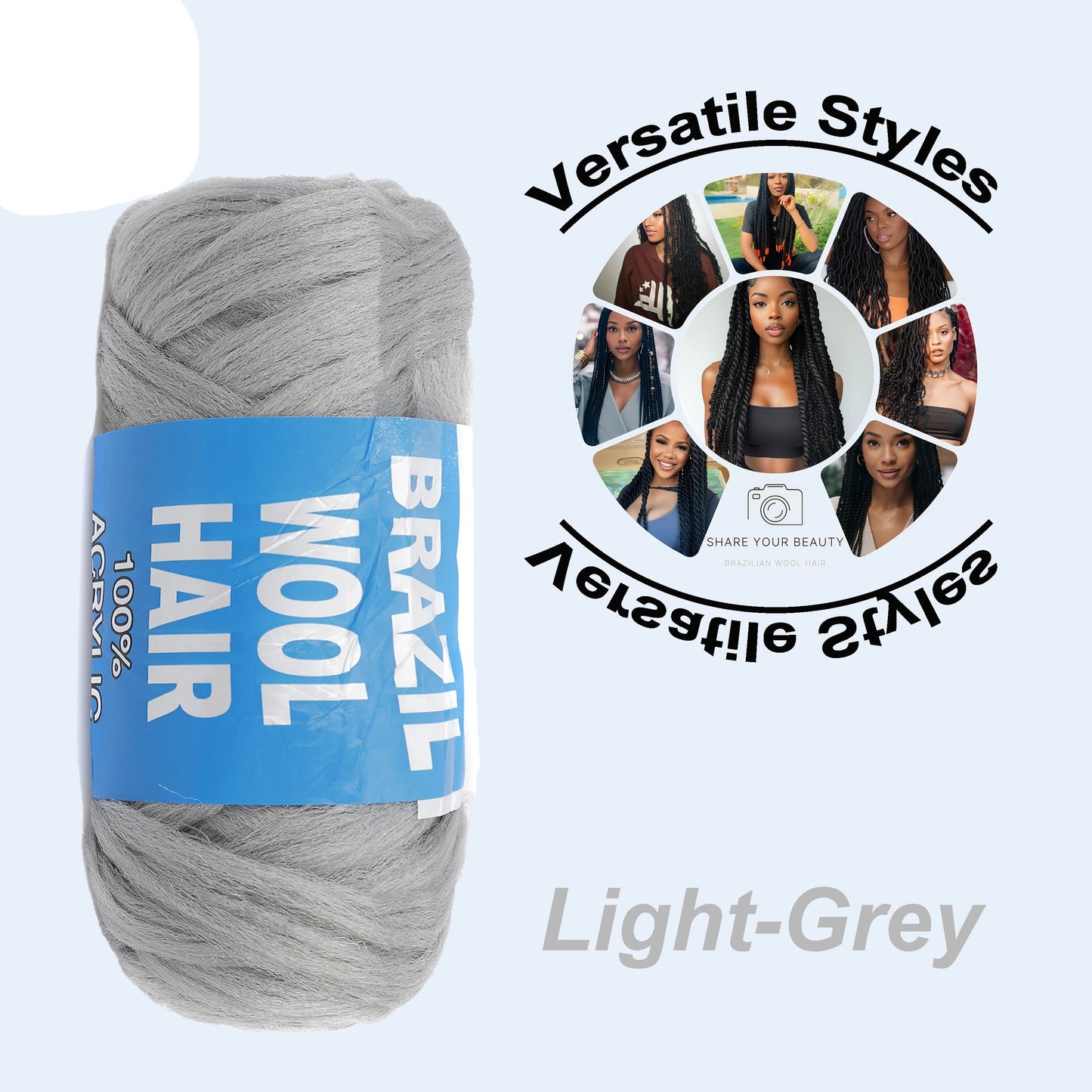 Kinky Curly Braiding Yarn – Acrylic Wool Hair for Crochet, Twists, Faux Locs & Dreadlocks | 14 Colors Luxegan