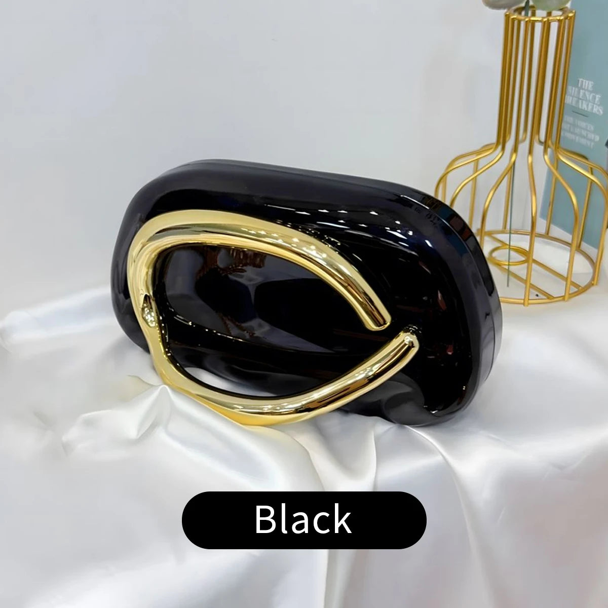 Fashion Elegant Metal Closure Box Crossbody | Sophisticated Acrylic Evening Bag for Women | Elegant Wedding Mini Ladies Wallet | Luxury Box-Shaped Party Purse & Compact Clutch (Model WY4316) Luxegan