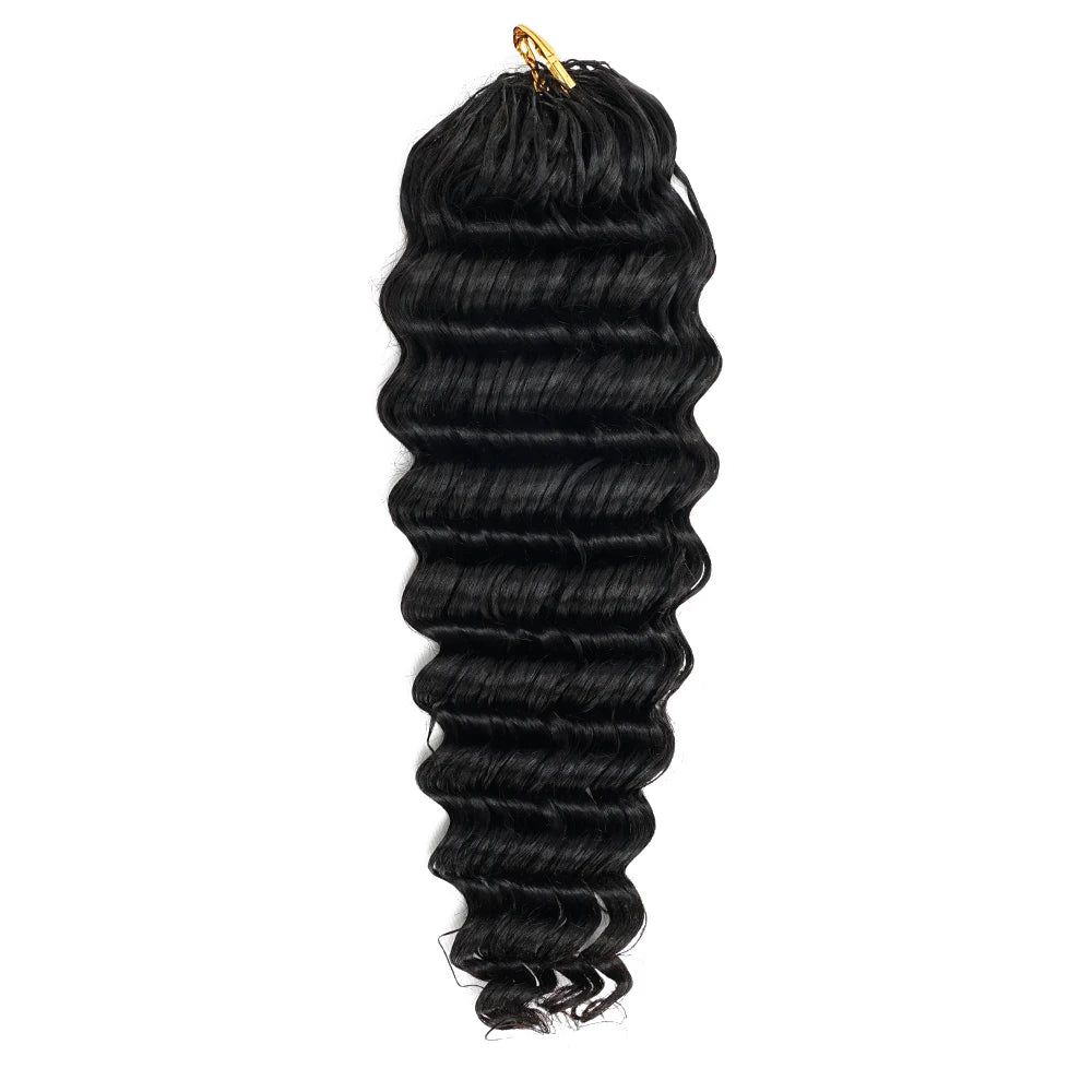 Deep Wave Miracle Knots Feathered Bulk Hair for Braiding – Highlight Brown & Honey Blonde Boho - view 9