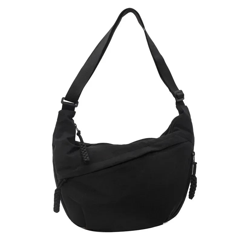 Soft Cloth Hobo Crossbody | Trendy Large Capacity Student Bag Luxegan