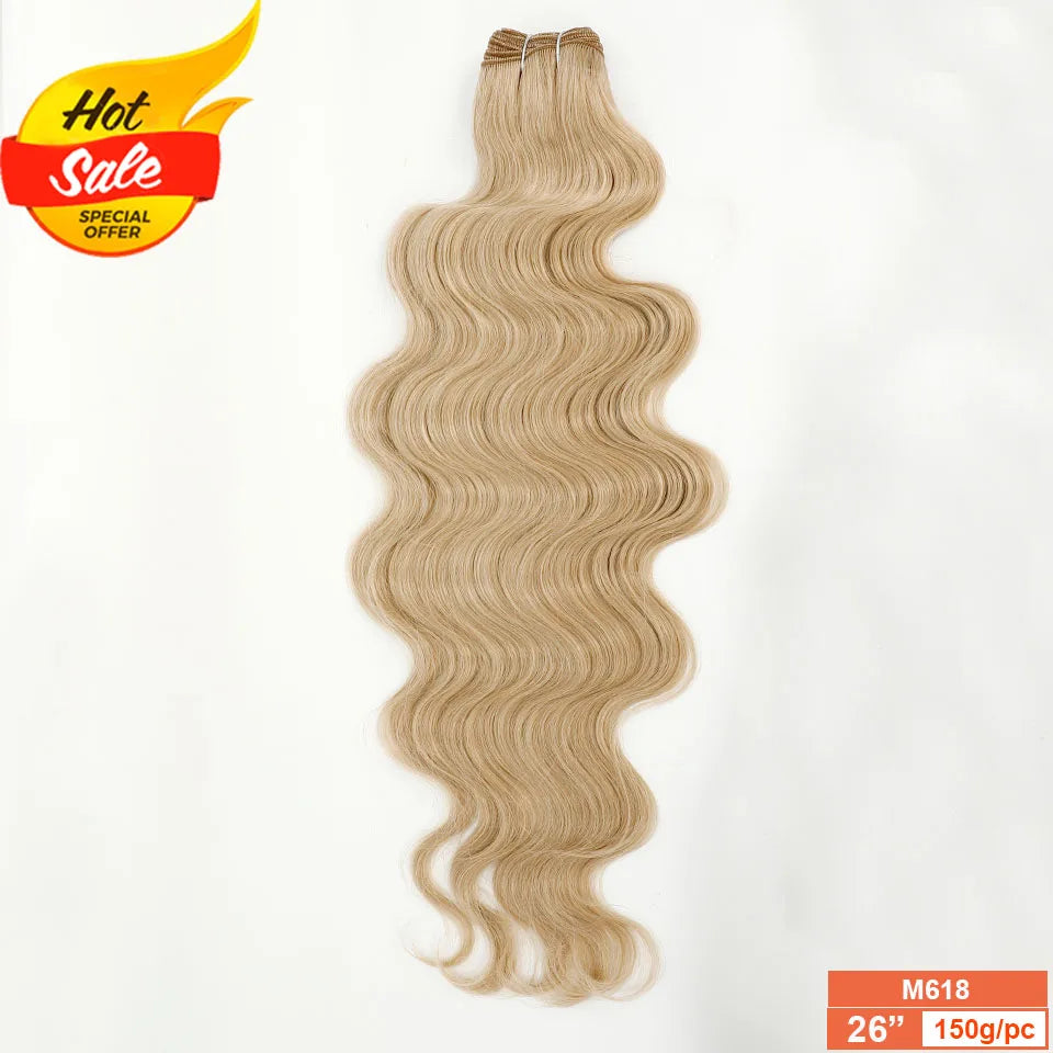 Synthetic Body Wave Hair Extensions | 26–30 Inch | 150–200g