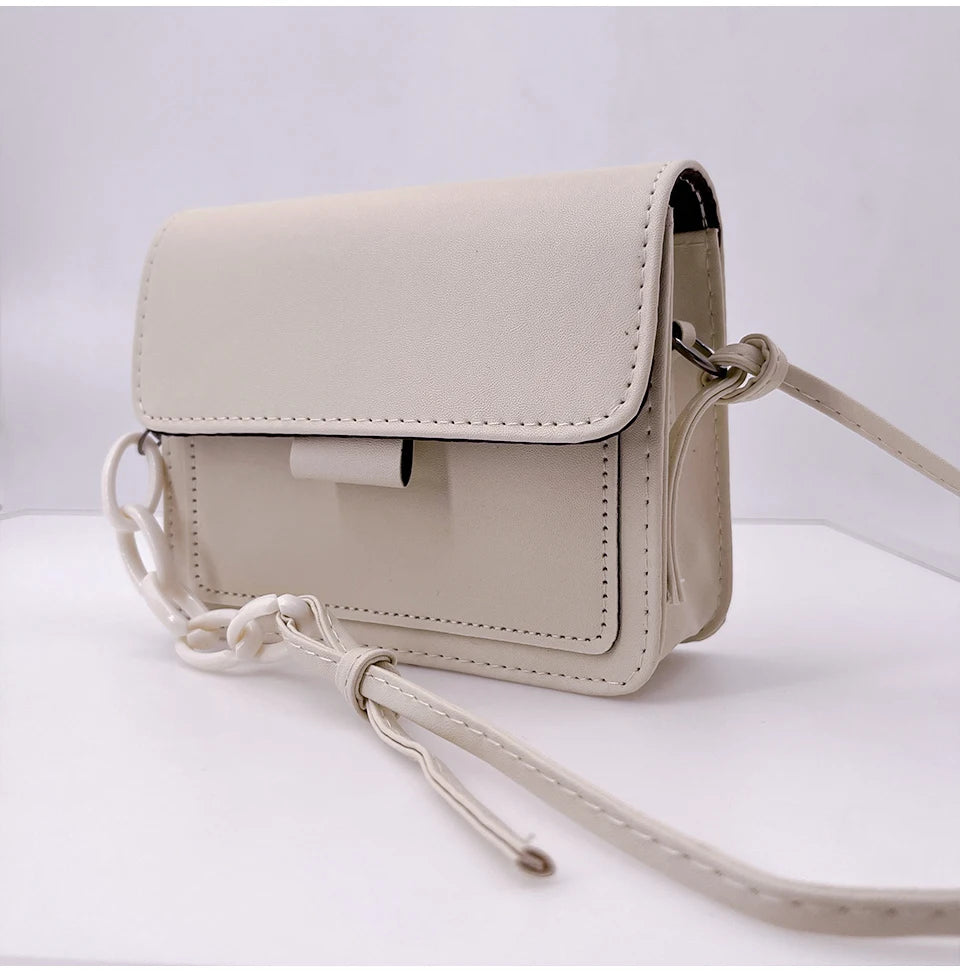 Fashion Brand Women's Small Crossbody Bag | Lightweight PU Leather Messenger Bag (Flap Handbag Purse, Summer Travel Bag for Female) Luxegan