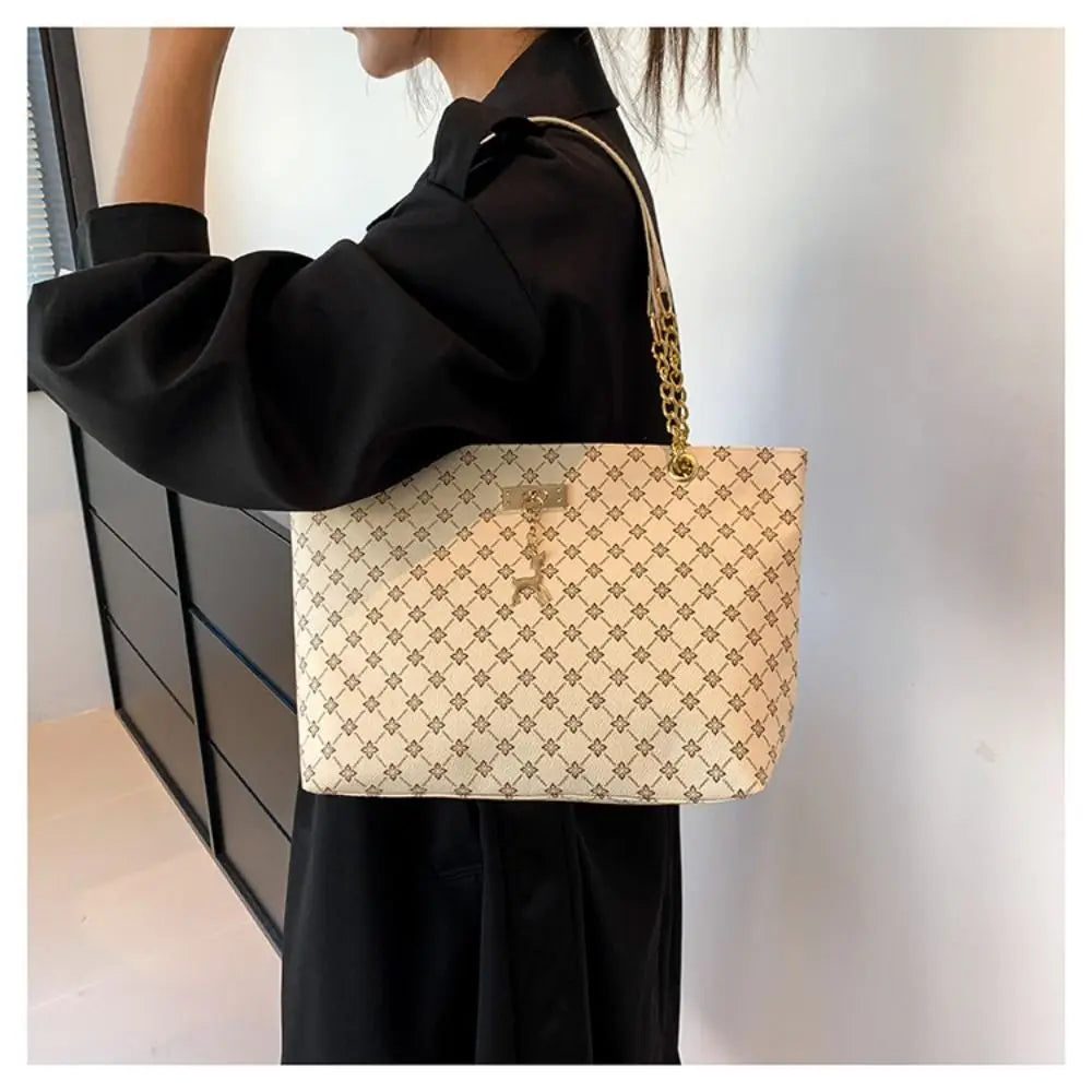 Luxury Design Large Capacity Women's Tote | Fashion Printing Milk Cotton Handbag | Trendy New - view 5