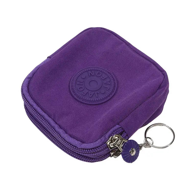 Wear-resistant Canvas Nylon Money Coin Purse | Durable Waterproof Wallet with Key Ring & Credit Card Holder Luxegan