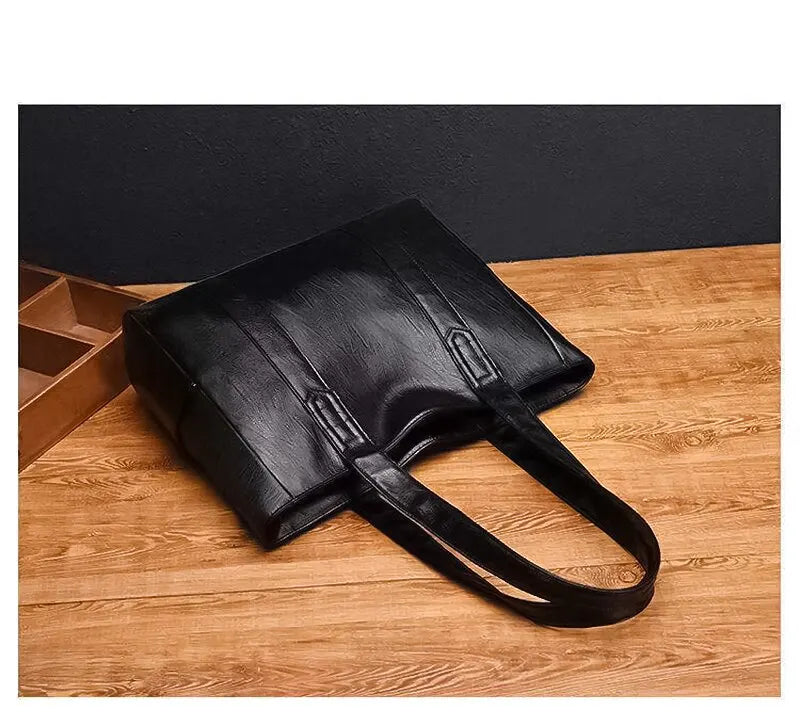 Vintage Large Capacity Tote Bag | Retro Vegan Shoulder Bag & Women's Casual Handbag (For Commute) Luxegan