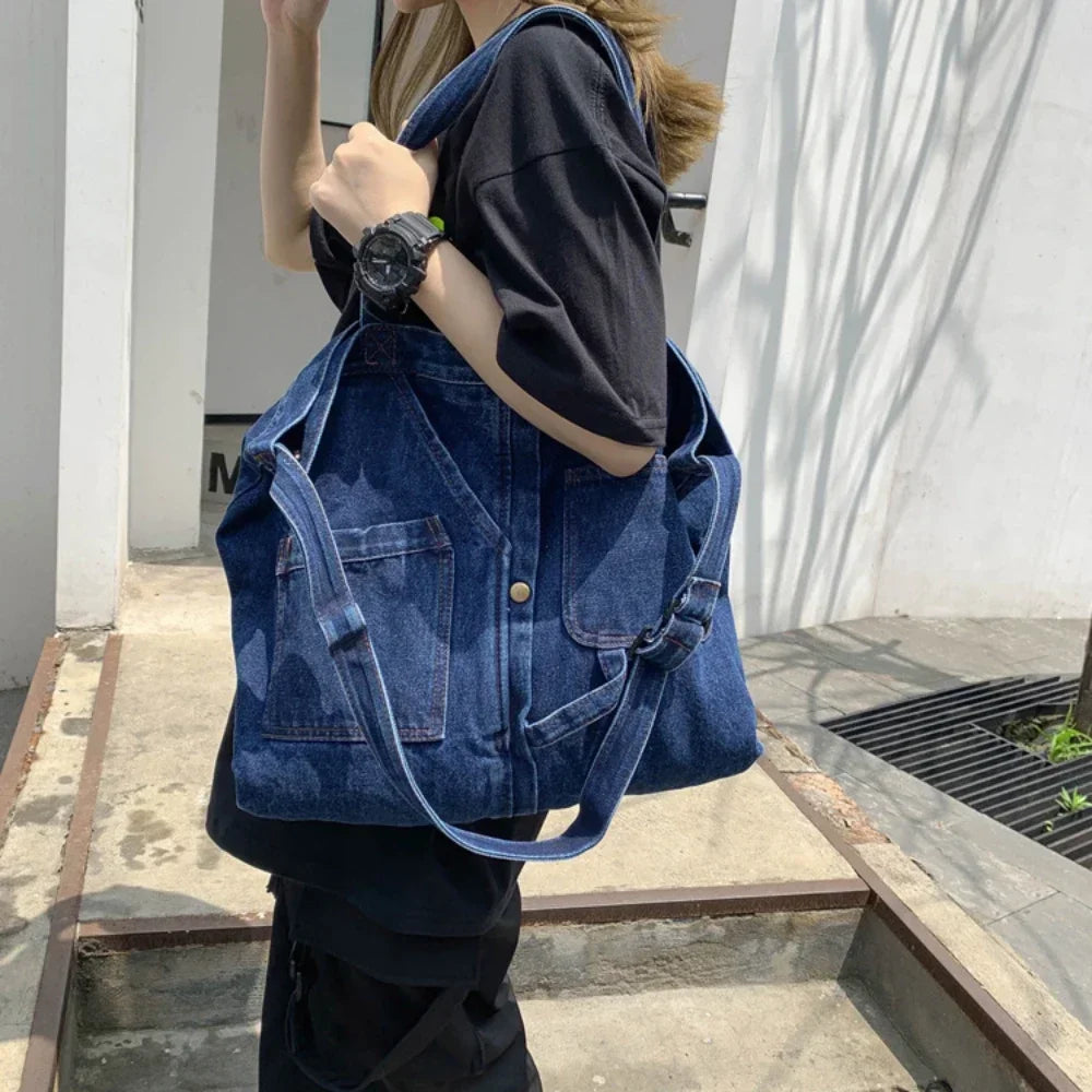 Denim Shoulder Bags for Women | Casual Jeans Bags & Designer Tote Luxegan