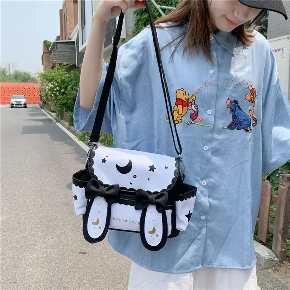 Lolita Bow Tie Shoulder Bag | Cute Rabbit Crossbody & Messenger Bag Luxegan