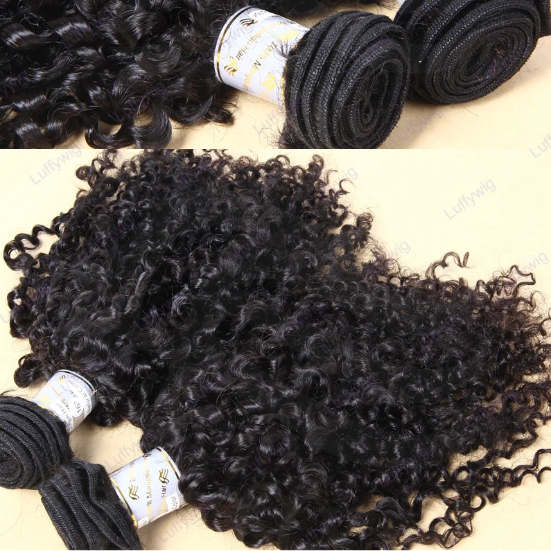 Burmese Curly Hair Bundles | 100% Remy Human Hair | Natural Black | 12–26 Inches Luxegan