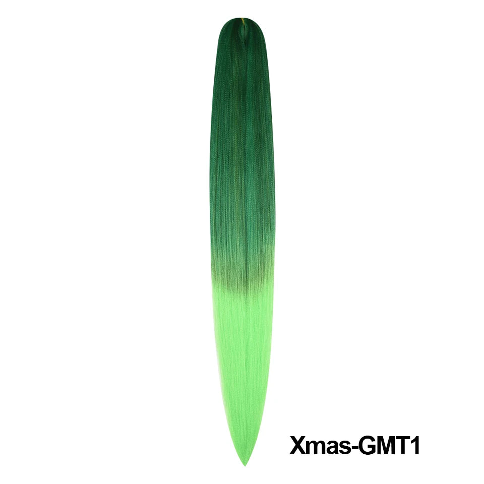 Christmas Kanekalon Jumbo Braid Hair Extensions | Yaki Straight | 1 Strand