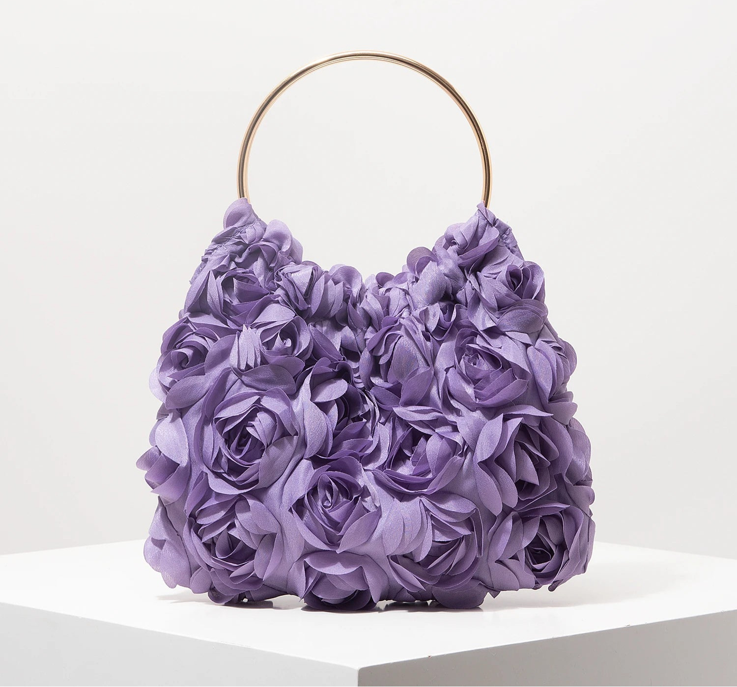 Luxury Rose Flower Tote Bags for Ladies | Elegant Party Bag & Wedding Handbag Luxegan