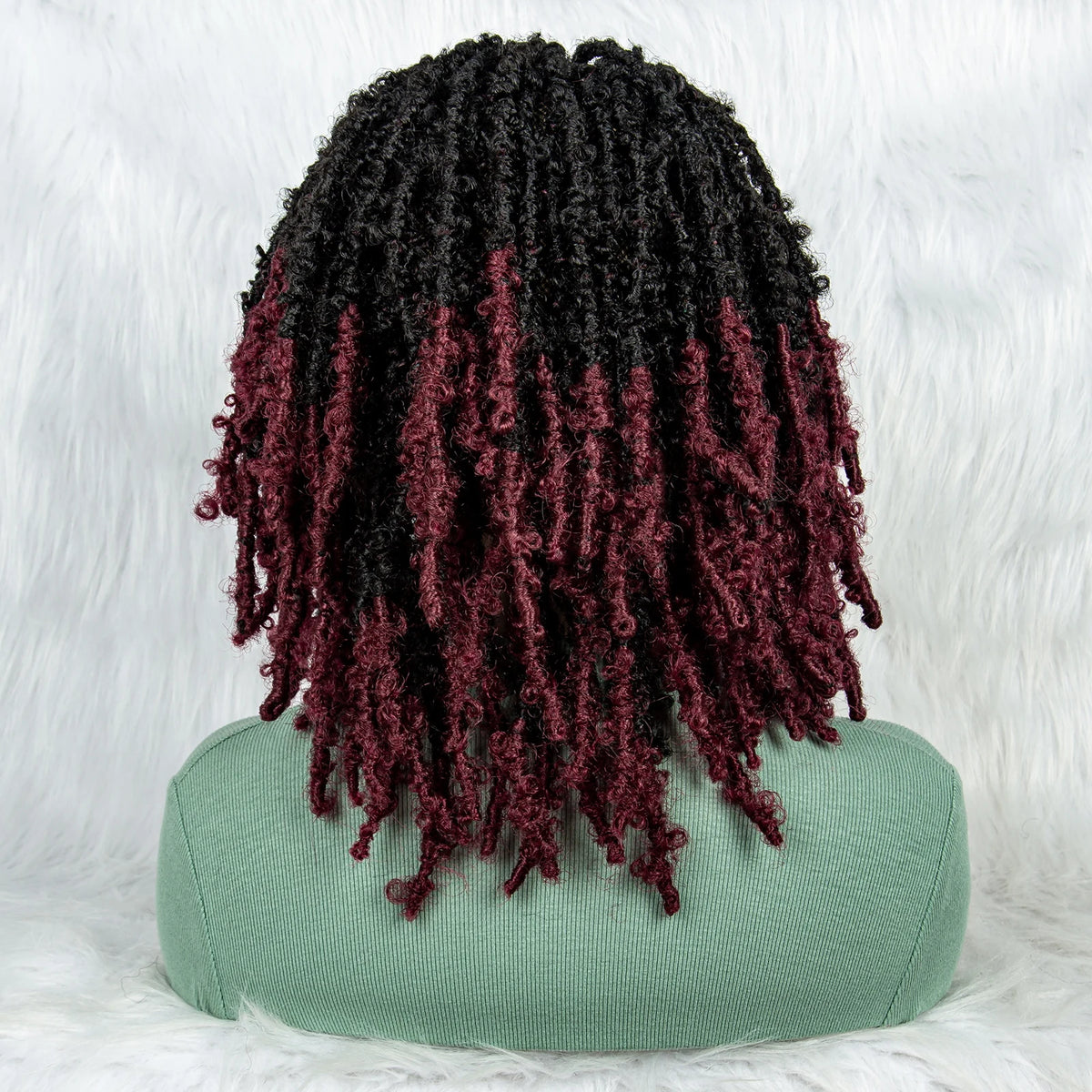 KIMA Pelucas trenzadas sintéticas de 14 pulgadas Peluca frontal de encaje Pelucas trenzadas 9x6 Trenzas de caja sin nudos con pelo de bebé para mujeres negras