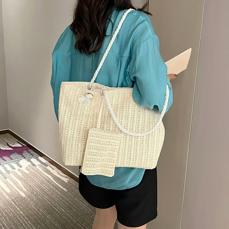 Fashion Large-Capacity Straw Tote | Sophisticated Handmade Woven Bali Purse | Elegant Designer - view 2