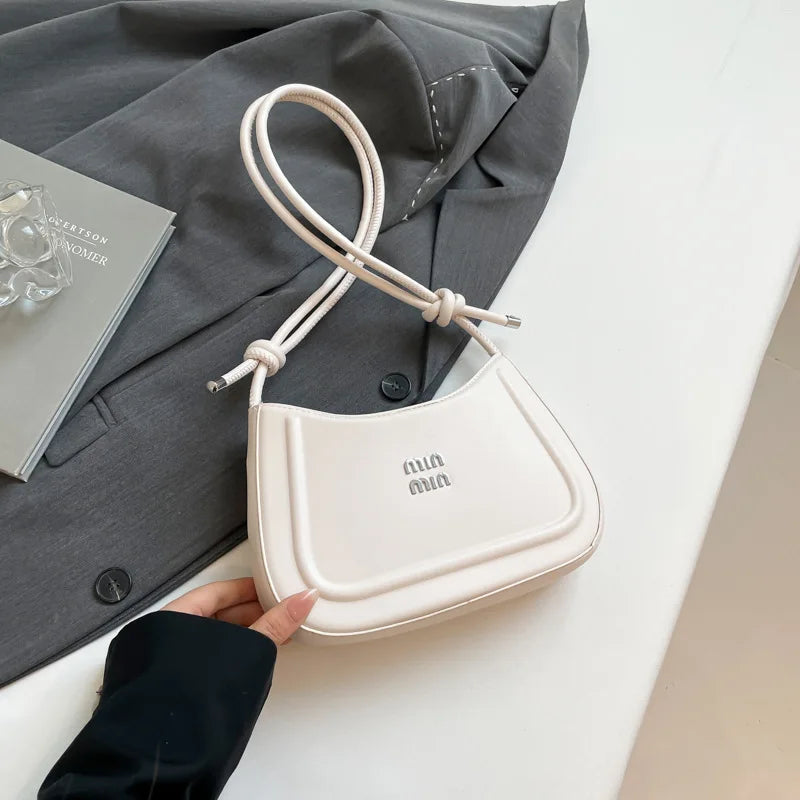 Style Fashion Niche Women's Crescent Bag | High-End Multifunctional Shoulder Bag | New Autumn PU Leather Crossbody & Square Handbag Luxegan