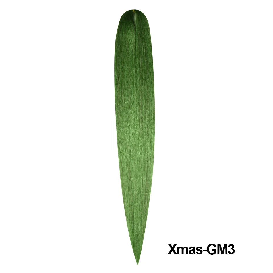 Christmas Kanekalon Jumbo Braid Hair Extensions | Yaki Straight | 1 Strand