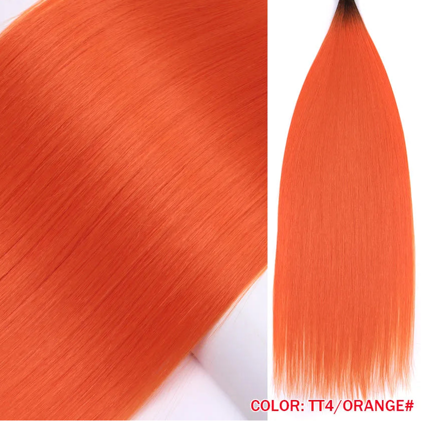 30-Inch Yaki Straight Synthetic Hair Bundles – 100g | Ombre & Linen Colors | High-Temp Fiber - view 15