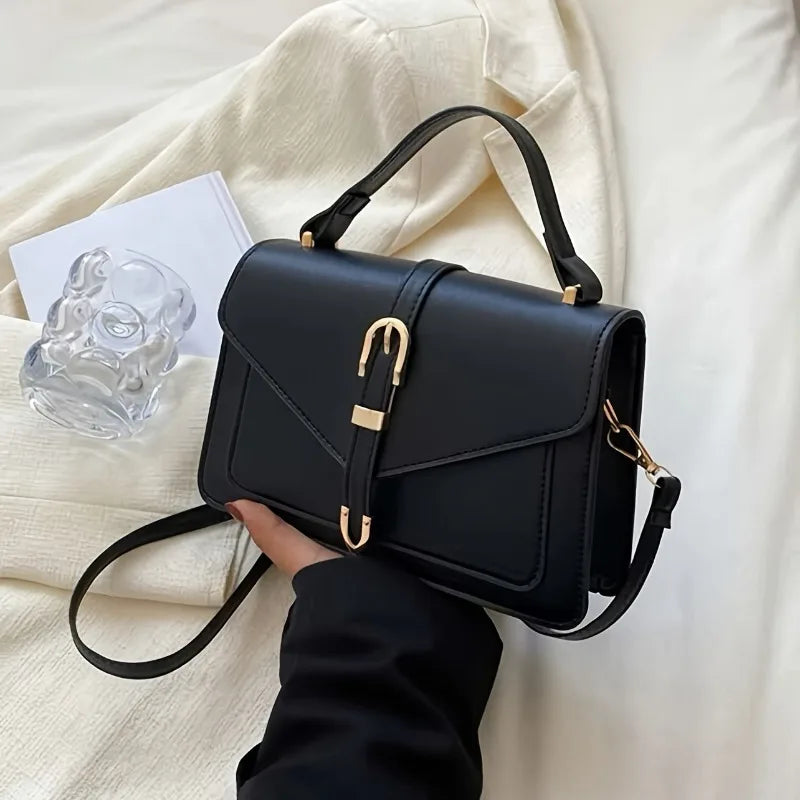 Fashionable Minimalist Crossbody Bag | Top Handle & Flap Purse Luxegan
